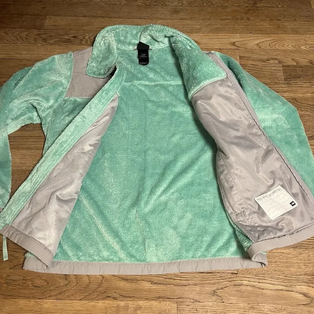 The North Face Youth Girl's Denali Thermal Jacket Blue Surf Green X-Large 18